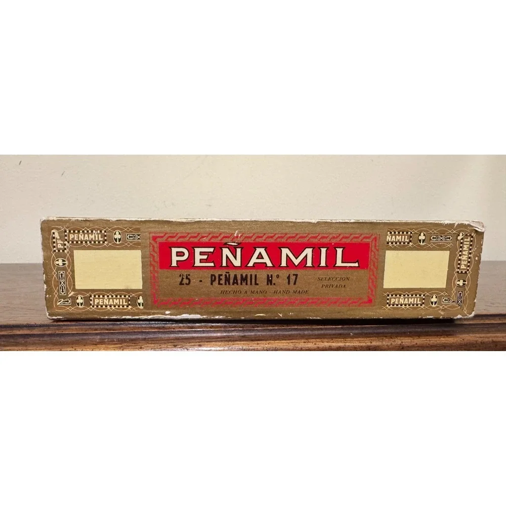 Vintage Penamil No 17 Hand Made Wooden Cigar Box Canary Islands Spain Tobacciana